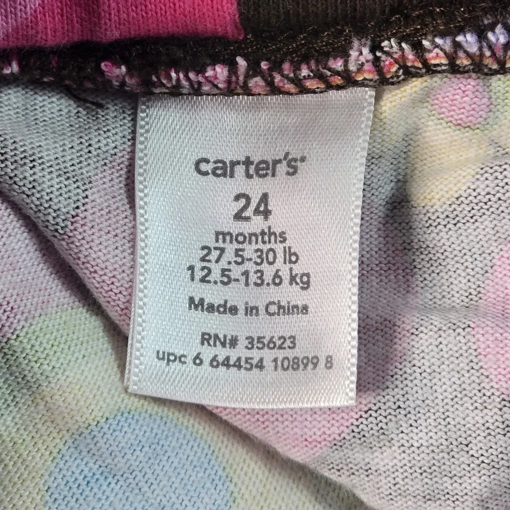 Carter's Orange Flower Shirt & Floral Skort Set Toddler Girl 24M Summer‎ Casual - Picture 14 of 15